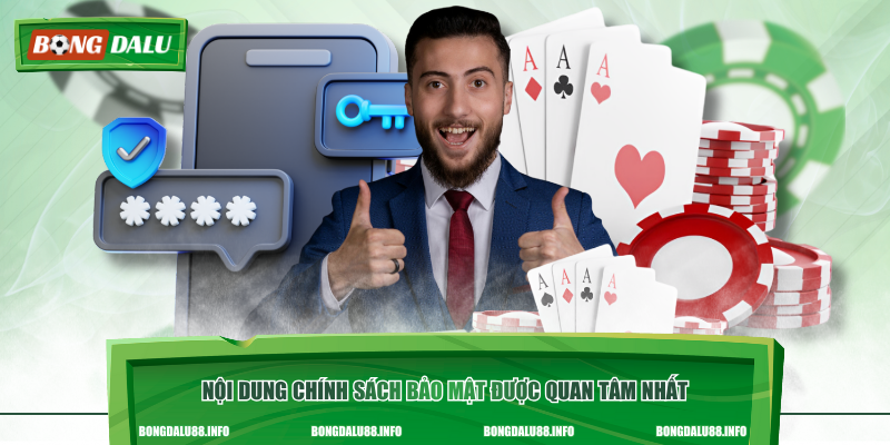 Nội dung chính sách bảo mật được quan tâm nhất